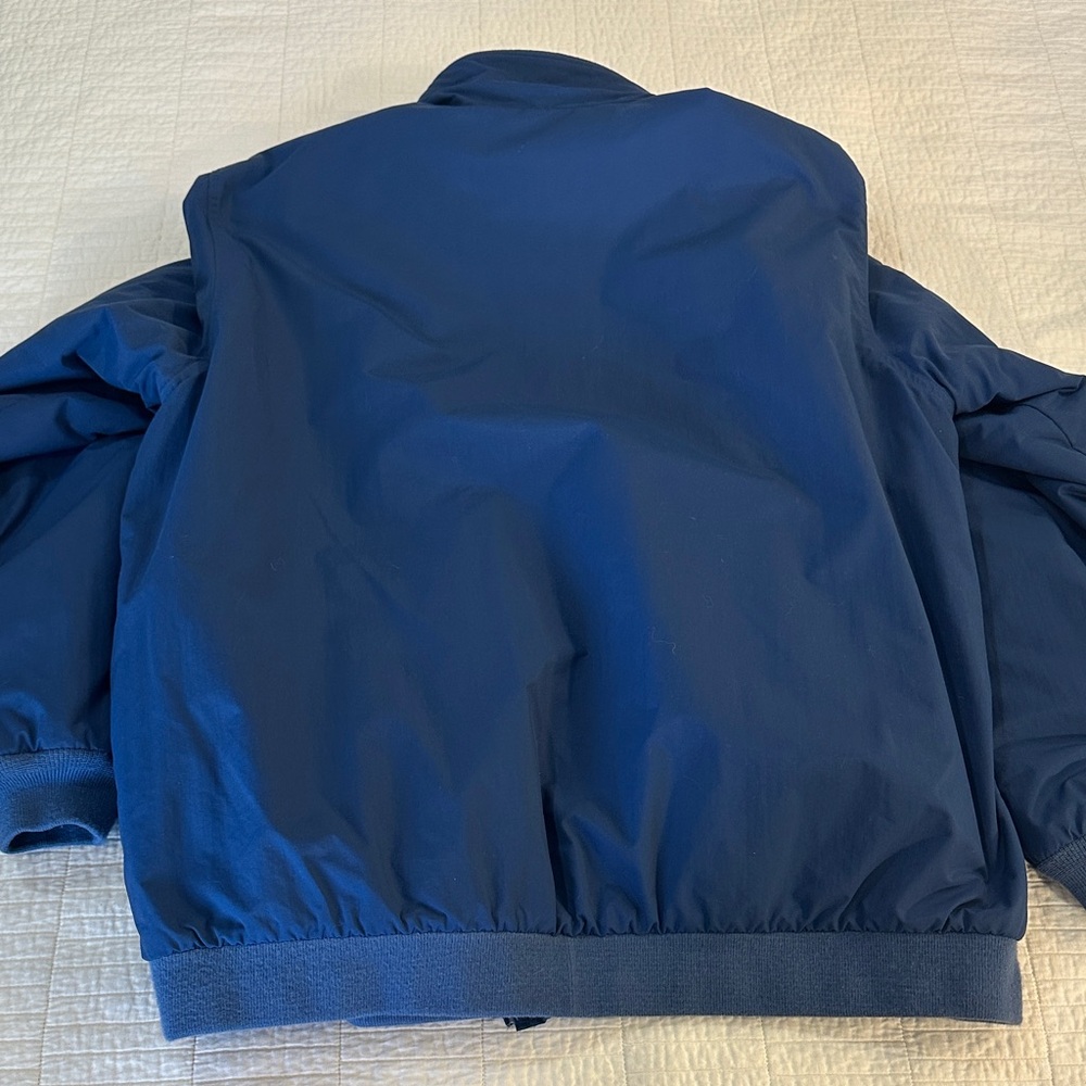 L.L.Bean Warm Up Jacket Fleece Lined Nylon Windbreaker Blue XLT - Picture 5 of 9